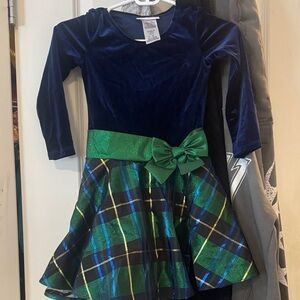 Kids Velvet and Plaid Costume Dress